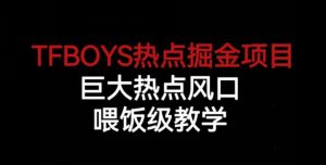 TFBOYS热点掘金项目，巨大热点风口，喂饭级教学-遨游资源库