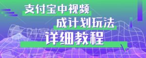 避坑玩法：支付宝中视频分成计划玩法实操详解【揭秘】-遨游资源库