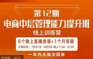 陈少珊·电商中层管理能力提升班，学习对象-电商公司各个岗位的主管，20人人以内的电商公司老板-遨游资源库