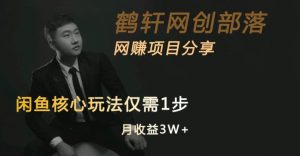 闲鱼核心玩法不卖货也能1年变现20W，玩法简单-遨游资源库