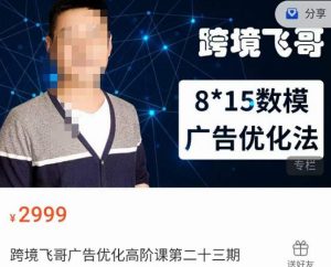 跨境飞哥·广告优化高阶课第二十三期，​8*15数模广告优化法，用数据驱动决策-遨游资源库