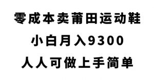 零成本卖莆田运动鞋，小白月入9300，人人可做上手简单【揭秘】-遨游资源库