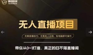 前线玩家快手无人直播带货课，带你从0-1打造，真正的日不落直播间-遨游资源库