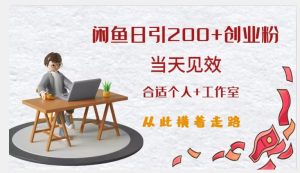 闲鱼精准引流创业粉，日引200+，当天见效，从此横着走-遨游资源库