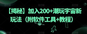 【揭秘】加入200+潮玩宇宙新玩法（附软件工具+教程）-遨游资源库