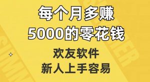 欢友软件,新人上手容易,每个月多赚5000的零花钱【揭秘】-遨游资源库