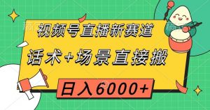 视频号直播新赛道，话术+场景直接搬，日入6000+【揭秘】-遨游资源库