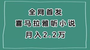 全网首发，喜马拉雅挂机听小说月入2万＋【揭秘】-遨游资源库