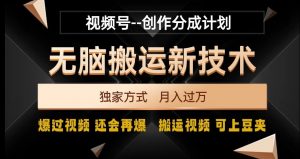 视频号无脑搬运新技术,破原创壕流量,独家方式,爆过视频,还会再爆【揭秘】-遨游资源库