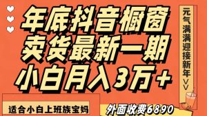 外面收费6890元年底抖音橱窗卖货最新一期,小白月入3万,适合小白上班族宝妈【揭秘】-遨游资源库