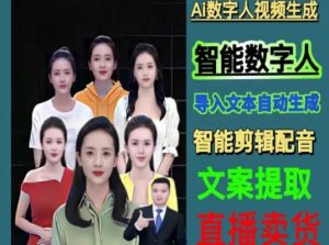 伍老师Ai数字人快速剪辑制作以及变现视频课-遨游资源库