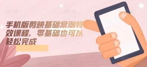 手机版剪映基础案例特效课程,零基础也可以轻松完成-遨游资源库