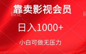 靠卖影视会员，日入1000+，落地保姆级教程，新手可学【揭秘】-遨游资源库