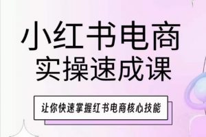 小红书电商实操速成课，让你快速掌握红书电商核心技能-遨游资源库