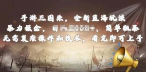 手游三国杀最新蓝海玩法，简单粗暴，无需复杂的操作和技术，看完即可上手【揭秘】-遨游资源库