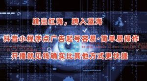 抖音小程序点广告项目，起号容易，简单易操作，开播就见有收益【揭秘】-遨游资源库