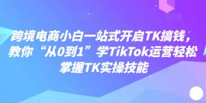 跨境电商小白一站式开启TK搞钱,教你“从0到1”学TikTok运营轻松掌握TK实操技能-遨游资源库