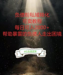 负债粉掘金计划，帮助负债者解决问题，债务规划，债务重组，最好的变现方式【揭秘】-遨游资源库