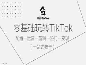 零基础玩转TikTok，配置一运营一剪辑一热门一变现，一站式教学-遨游资源库