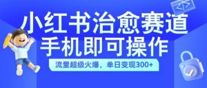 小红书治愈视频赛道，手机即可操作，流量超级火爆，单日变现300+【揭秘】-遨游资源库