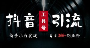 2024最新抖音工具号引流玩法，高效日引300+创业粉，当天变现5k，小白也可成为实战高手-遨游资源库