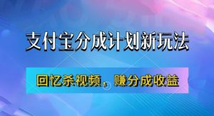 支付宝分成计划最新玩法，利用回忆杀视频，赚分成计划收益，操作简单，新手也能轻松月入过万-遨游资源库