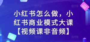 小红书怎么做，小红书商业模式大课【视频课非音频】-遨游资源库