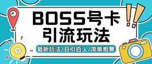 Boss直聘流量卡引流变现玩法，日引200+创业粉【揭秘】-遨游资源库