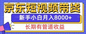 京东短视频带货新玩法，长期管道收益，新手也能月入8000+-遨游资源库