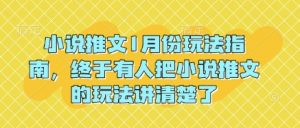 小说推文1月份玩法指南，终于有人把小说推文的玩法讲清楚了!-遨游资源库