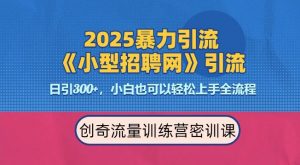 2025最新暴力引流方法，招聘平台一天引流300+，日变现多张，专业人士力荐-遨游资源库