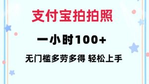 支付宝拍拍照一小时100+无任何门槛多劳多得一台手机轻松操做【揭秘】-遨游资源库