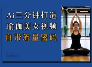 Ai3分钟打造瑜伽美女视频，自带流量密码-遨游资源库