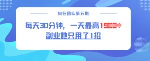副业她只用了1招,每天30分钟,无脑二创,一天最高1.5k-遨游资源库