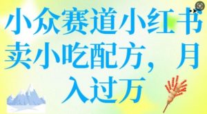 小众赛道小红书卖小吃配方，操作简单，月入过W-遨游资源库