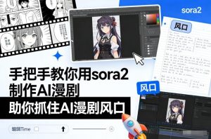 手把手教你用sora2制作AI漫剧，助你抓住AI漫剧风口-遨游资源库