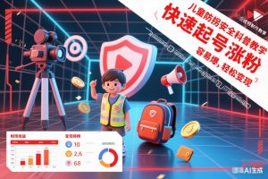 儿童防拐安全科普知识视频制作教学,快速起号涨粉,容易爆,轻松变现-遨游资源库