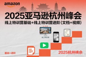 2025亚马逊杭州峰会,线上特训营基础+线上特训营进阶(文档+视频)-遨游资源库