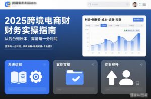 2025跨境电商财务实操指南，从后台到账本，算清每一分利润，系统讲解-案例实操-专业提升-遨游资源库