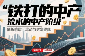 付费文章:铁打的中产,流水的中产阶级-遨游资源库