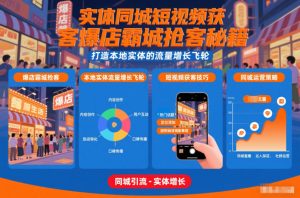 实体同城短视频获客爆店霸城抢客秘籍，打造本地实体的流量增长飞轮-遨游资源库