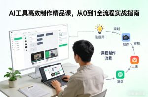 AI工具高效制作精品课，从0到1全流程实战指南-遨游资源库