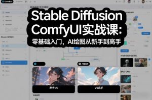 Stable Diffusion ComfyUI实战课：零基础入门，AI绘图从新手到高手-遨游资源库