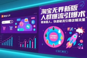 淘宝无界新版人群爆流引爆术，精准圈人，快速破流引爆店铺流量-遨游资源库