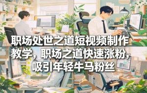 职场处世之道短视频制作教学，职场之道快速涨粉，吸引年轻牛马粉丝-遨游资源库