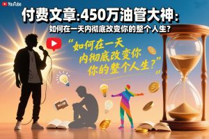 付费文章：450万油管大神：如何在一天内彻底改变你的整个人生？-遨游资源库