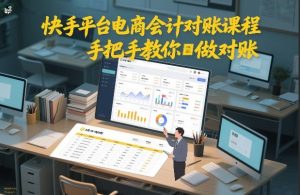 快手平台电商会计对账课程，手把手教你做对账-遨游资源库