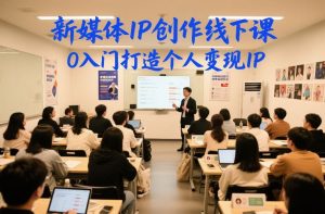 新媒体IP创作线下课，0入门打造个人变现IP-遨游资源库