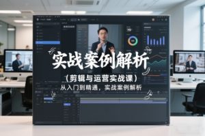 剪辑与运营实战课，从入门到精通，实战案例解析（更新2026）-遨游资源库