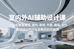 室内外AI设计课,一站式覆盖建筑、室内、景观、平面、展陈五大热门品类,解锁设计行业的全新可能-遨游资源库